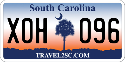 SC license plate XOH096