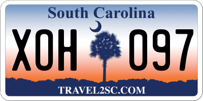 SC license plate XOH097