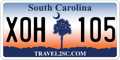 SC license plate XOH105