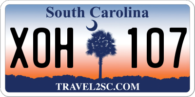 SC license plate XOH107