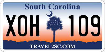 SC license plate XOH109