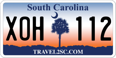 SC license plate XOH112