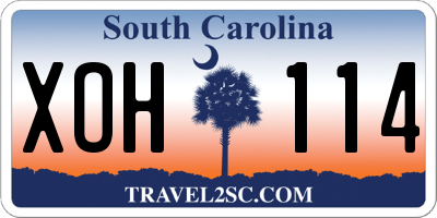SC license plate XOH114
