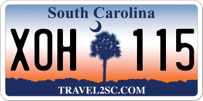 SC license plate XOH115