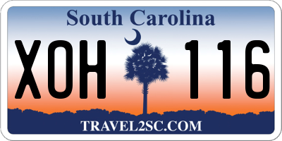 SC license plate XOH116
