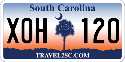 SC license plate XOH120