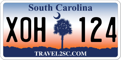 SC license plate XOH124