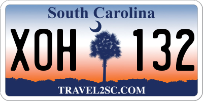 SC license plate XOH132