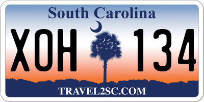 SC license plate XOH134