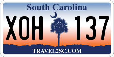 SC license plate XOH137