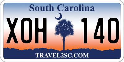 SC license plate XOH140
