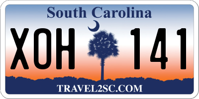 SC license plate XOH141