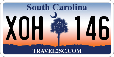 SC license plate XOH146