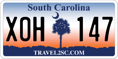 SC license plate XOH147