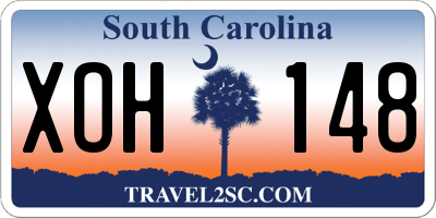 SC license plate XOH148