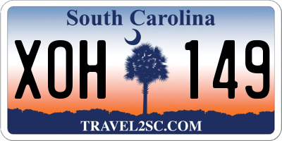 SC license plate XOH149