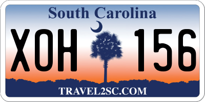 SC license plate XOH156