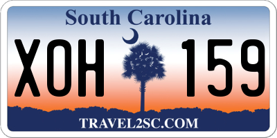 SC license plate XOH159