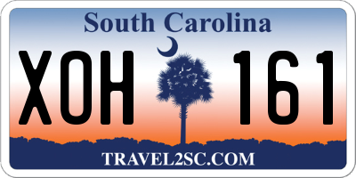 SC license plate XOH161