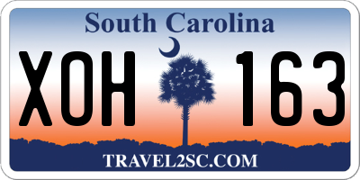 SC license plate XOH163
