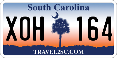SC license plate XOH164