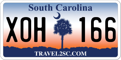 SC license plate XOH166