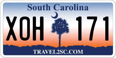 SC license plate XOH171