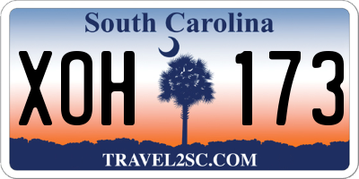 SC license plate XOH173