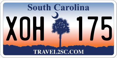 SC license plate XOH175