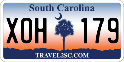 SC license plate XOH179