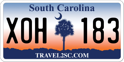 SC license plate XOH183