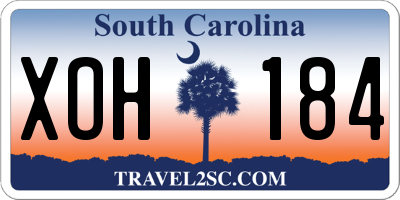SC license plate XOH184