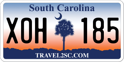 SC license plate XOH185