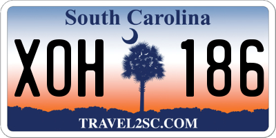 SC license plate XOH186