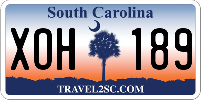 SC license plate XOH189