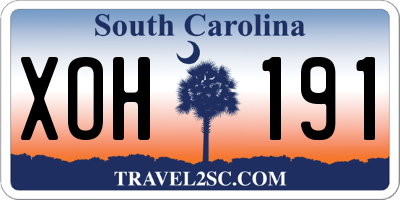 SC license plate XOH191