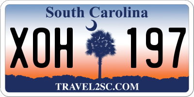 SC license plate XOH197
