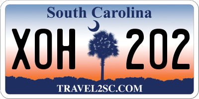 SC license plate XOH202