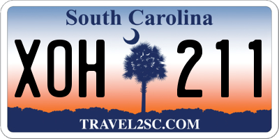SC license plate XOH211