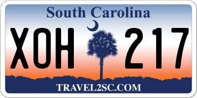 SC license plate XOH217