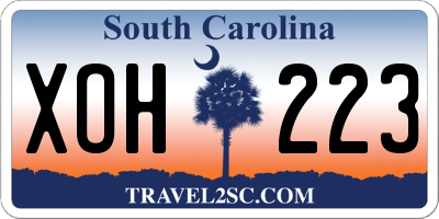 SC license plate XOH223