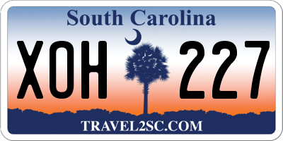 SC license plate XOH227