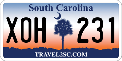 SC license plate XOH231
