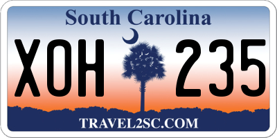 SC license plate XOH235