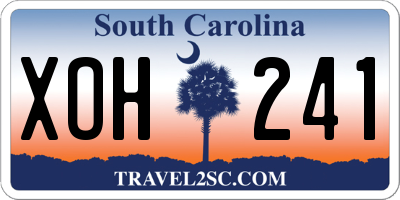 SC license plate XOH241