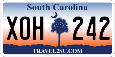 SC license plate XOH242