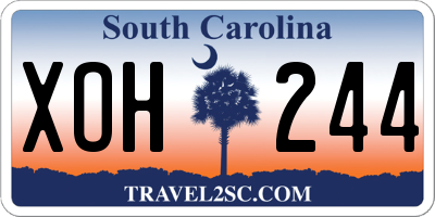 SC license plate XOH244