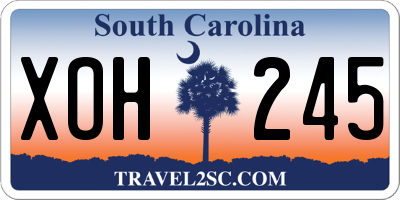 SC license plate XOH245