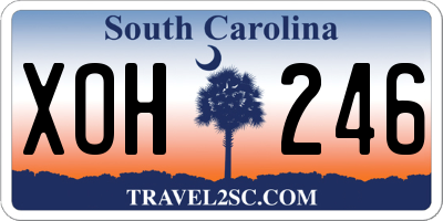 SC license plate XOH246