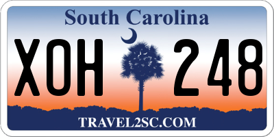 SC license plate XOH248